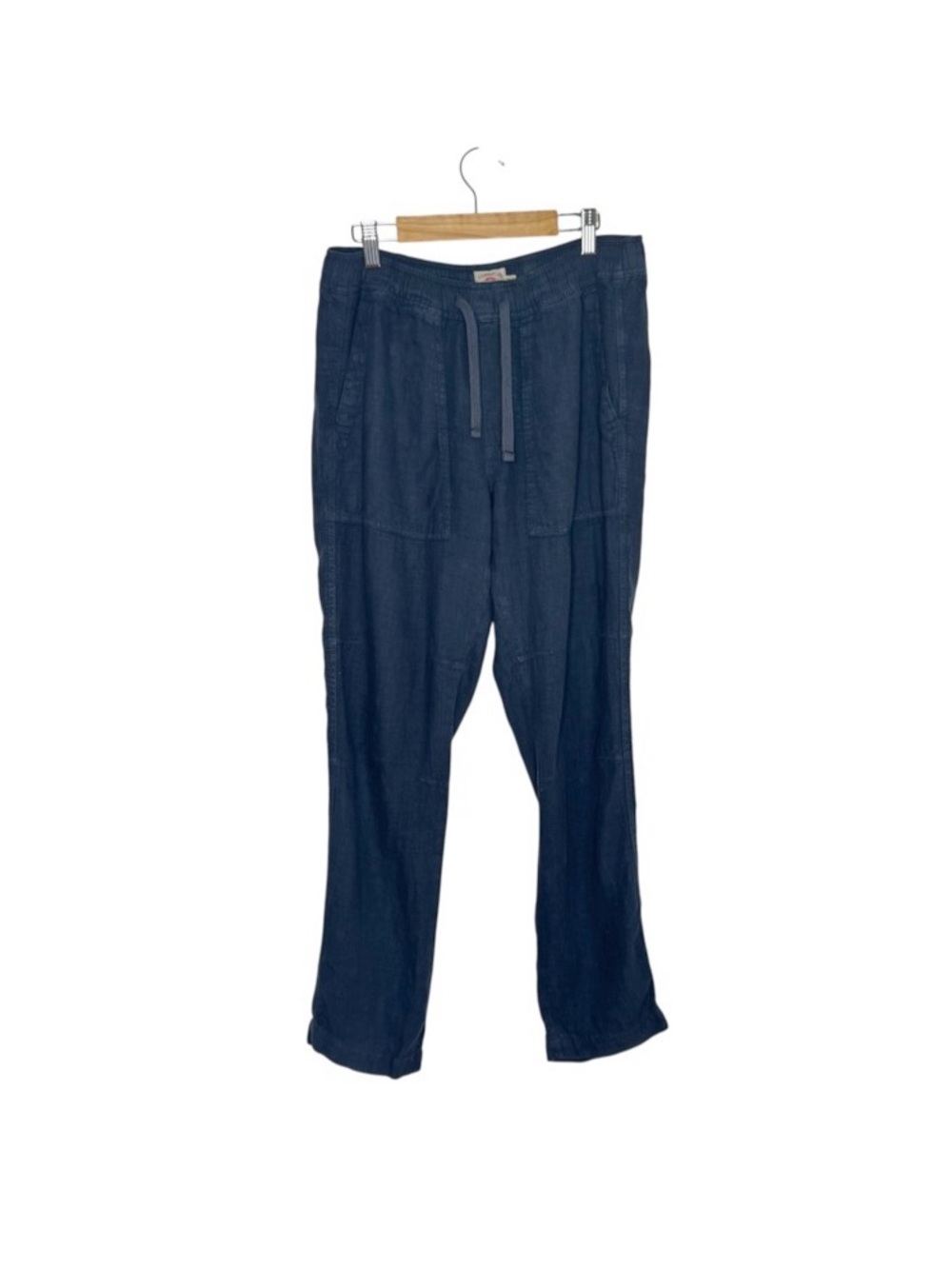 Faherty Men’s Linen Drawstring Pants Size XS Washed Navy Blue 100% Linen